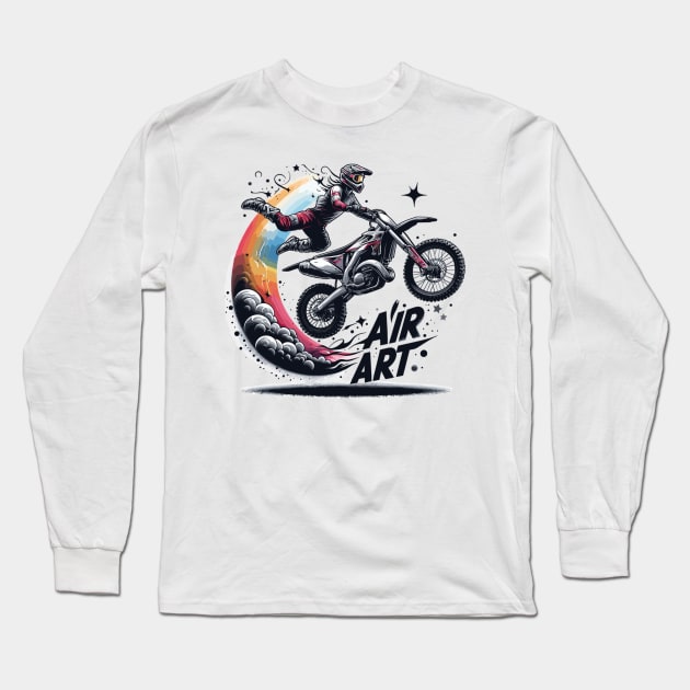 Dirt bike Long Sleeve T-Shirt by Vehicles-Art